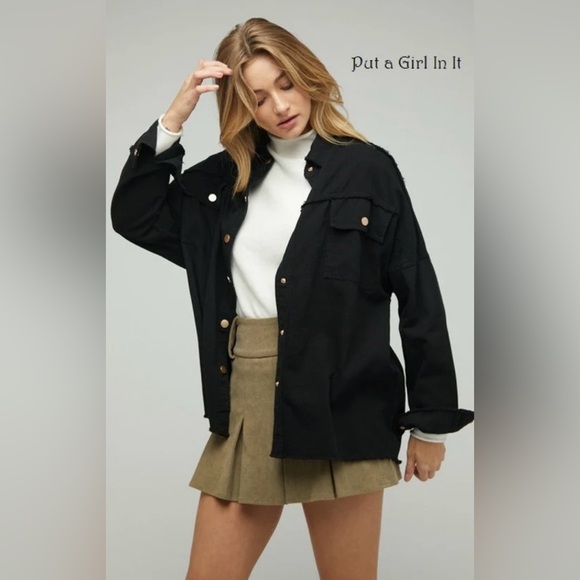 Rock & Roll Oversized Jean Shacket - Picture 2 of 11